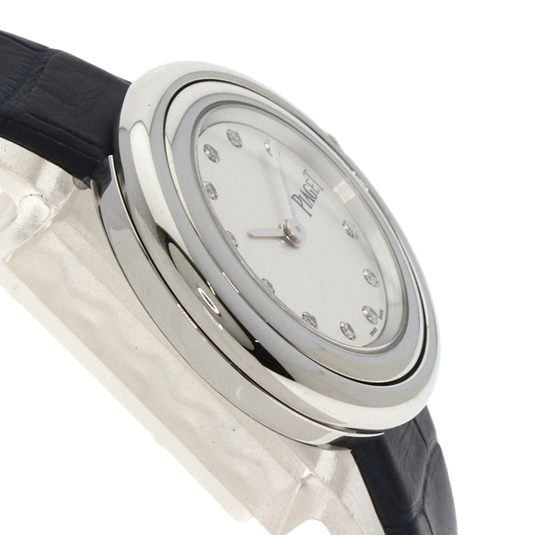 PIAGET Watches Quartz G0A43080 Stainless Steel, Leather Silver Possession Diamond Silver dial Women Used Authentic