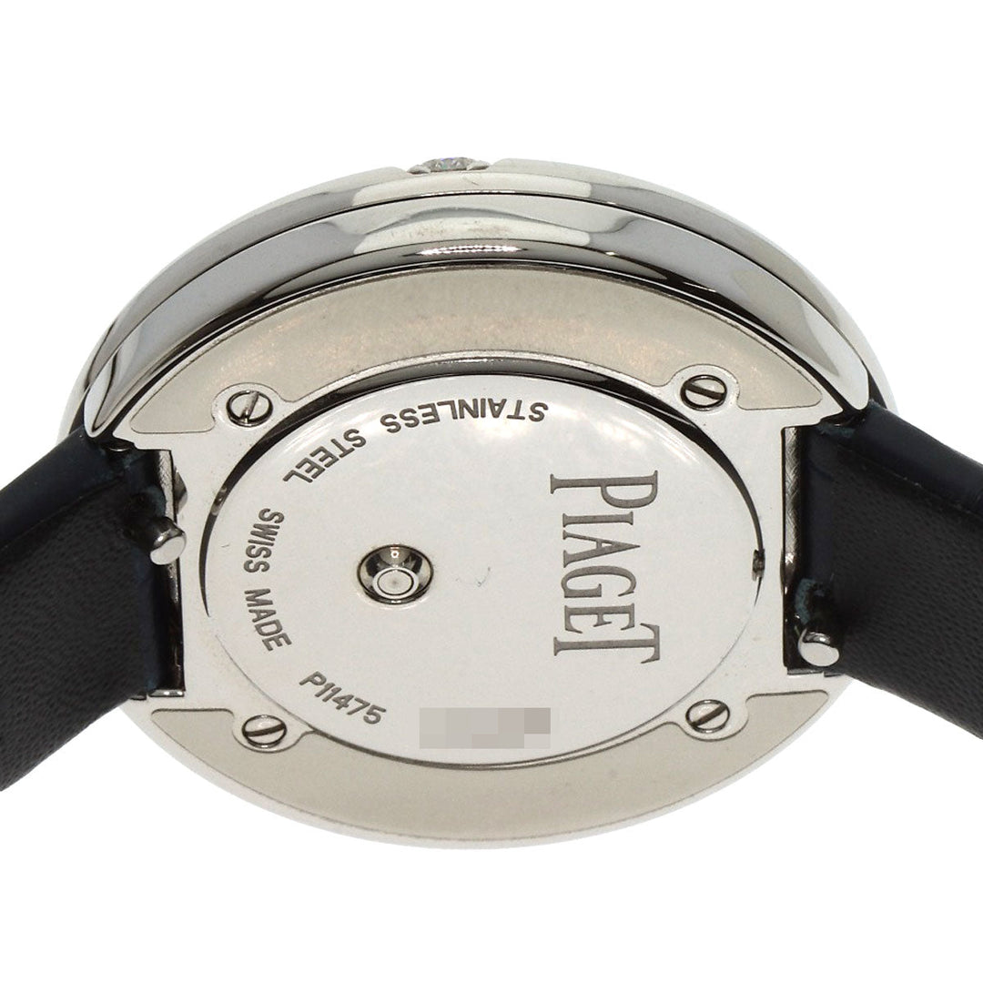 PIAGET Watches Quartz G0A43080 Stainless Steel, Leather Silver Possession Diamond Silver dial Women Used Authentic