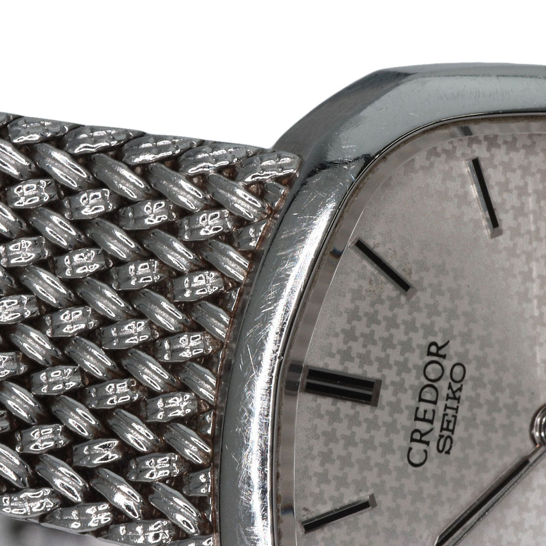 SEIKO Watches Quartz 1421-5020 Stainless Steel , Stainless Steel Silver CREDOR square face Silver dial Women Used Authentic