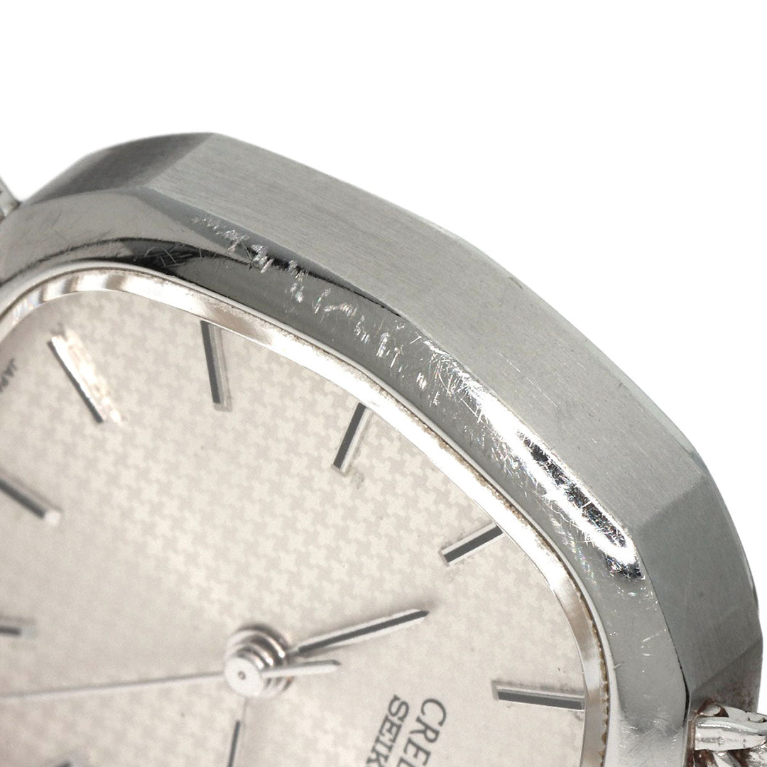 SEIKO Watches Quartz 1421-5020 Stainless Steel , Stainless Steel Silver CREDOR square face Silver dial Women Used Authentic