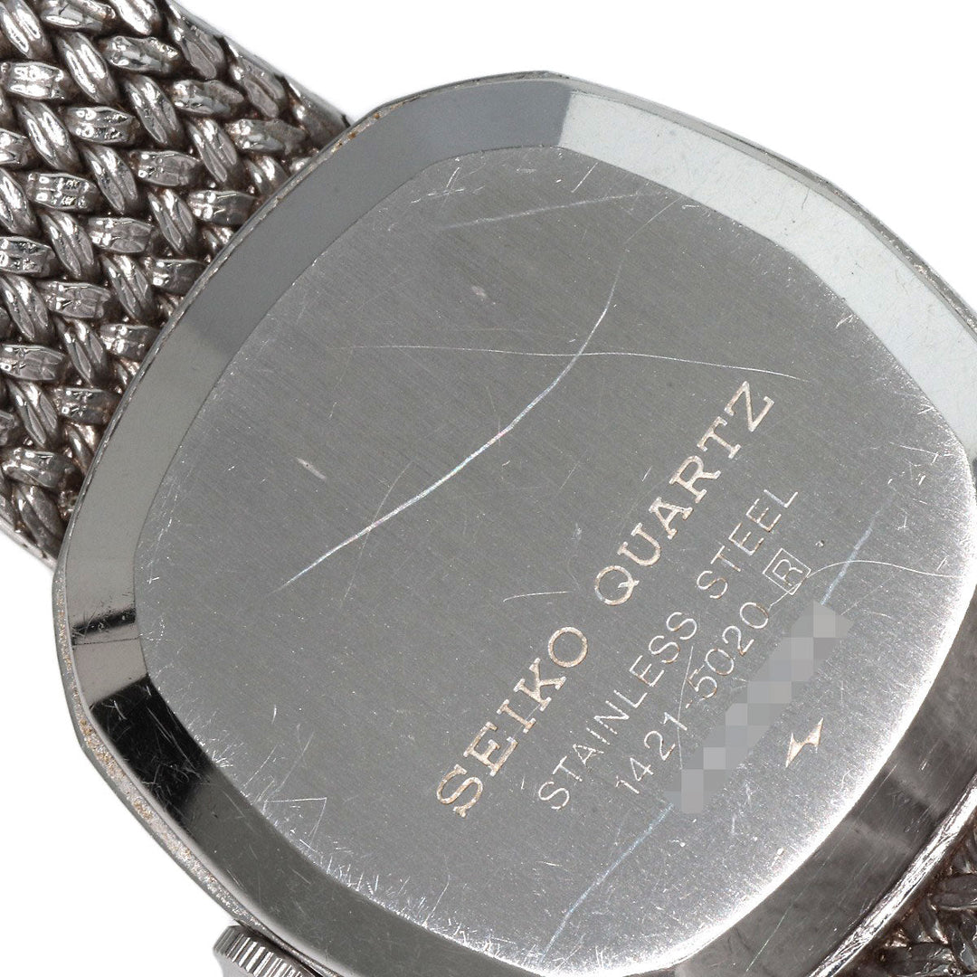 SEIKO Watches Quartz 1421-5020 Stainless Steel , Stainless Steel Silver CREDOR square face Silver dial Women Used Authentic