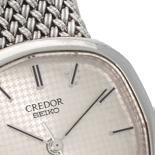 SEIKO Watches Quartz 1421-5020 Stainless Steel , Stainless Steel Silver CREDOR square face Silver dial Women Used Authentic