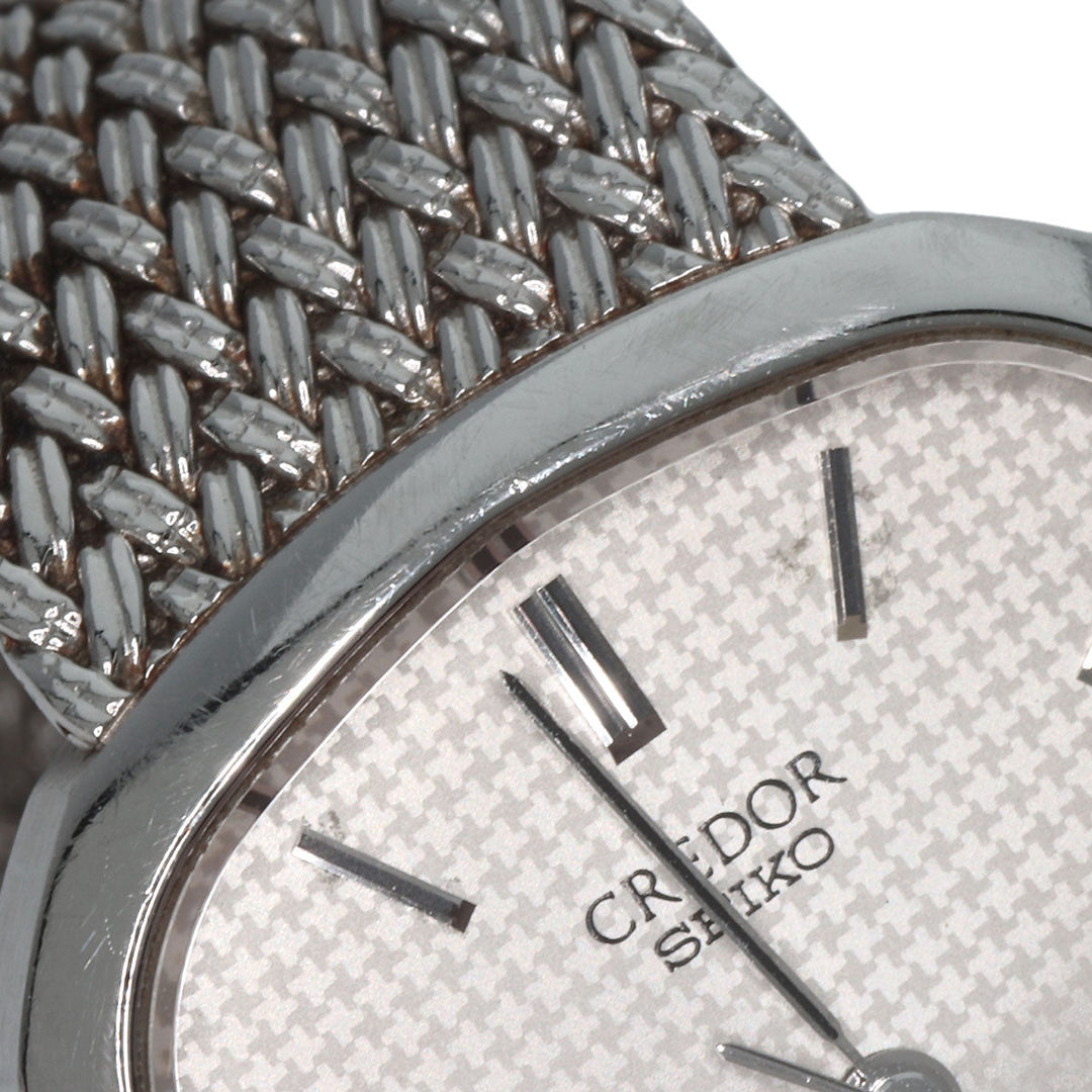 SEIKO Watches Quartz 1421-5020 Stainless Steel , Stainless Steel Silver CREDOR square face Silver dial Women Used Authentic