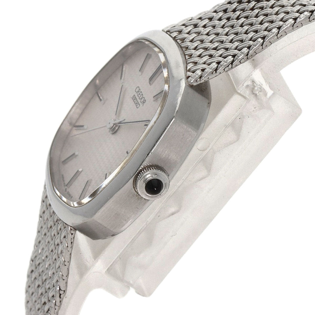 SEIKO Watches Quartz 1421-5020 Stainless Steel , Stainless Steel Silver CREDOR square face Silver dial Women Used Authentic