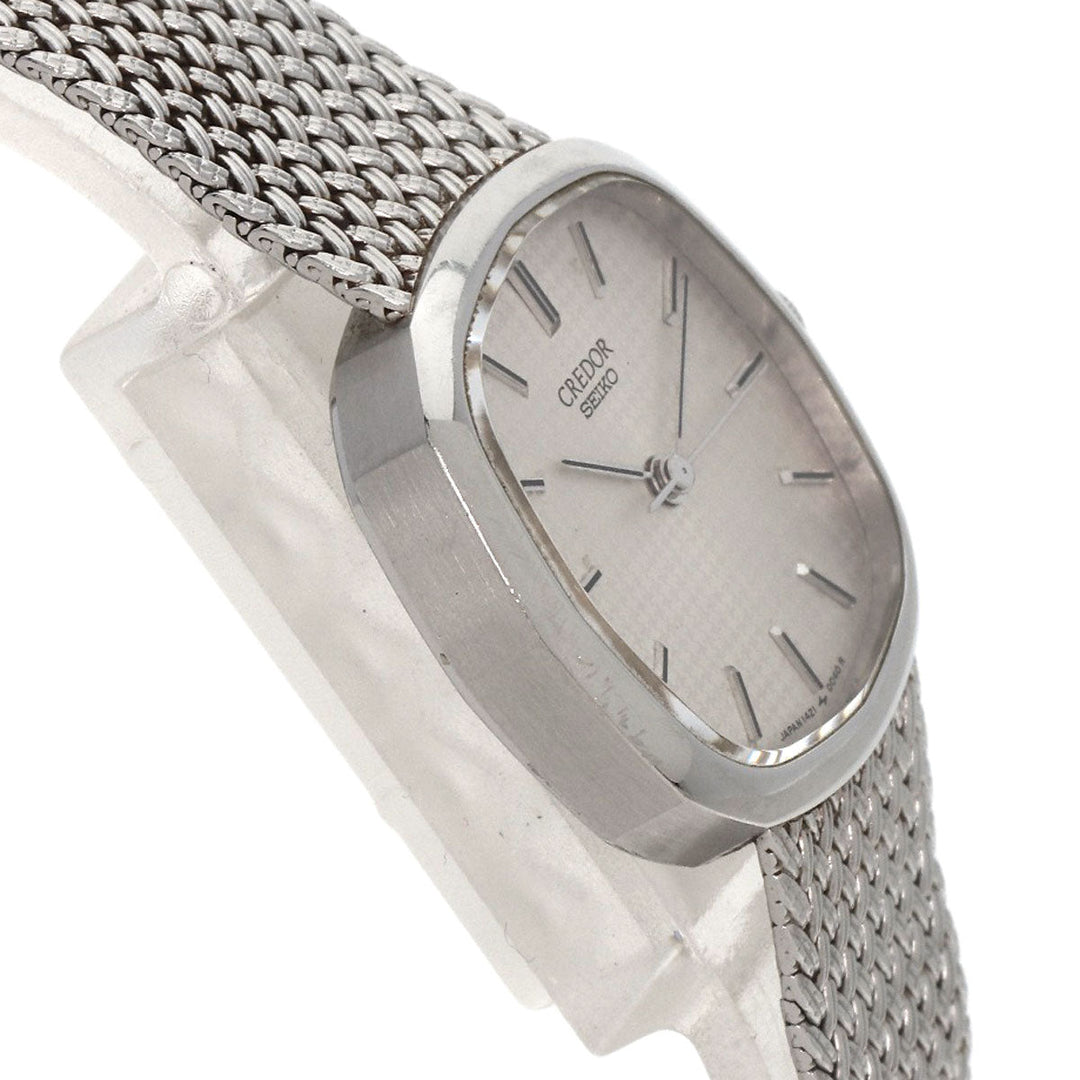 SEIKO Watches Quartz 1421-5020 Stainless Steel , Stainless Steel Silver CREDOR square face Silver dial Women Used Authentic