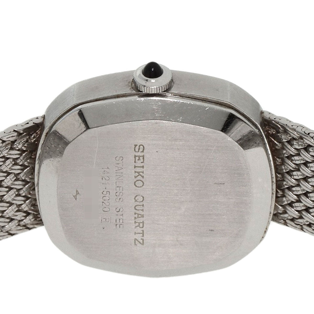 SEIKO Watches Quartz 1421-5020 Stainless Steel , Stainless Steel Silver CREDOR square face Silver dial Women Used Authentic