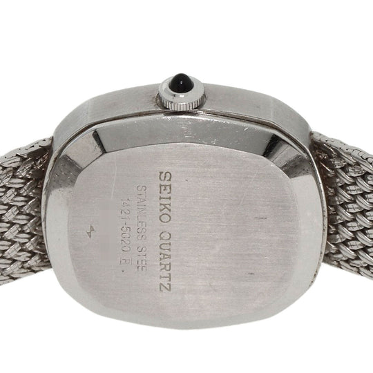SEIKO Watches Quartz 1421-5020 Stainless Steel , Stainless Steel Silver CREDOR square face Silver dial Women Used Authentic