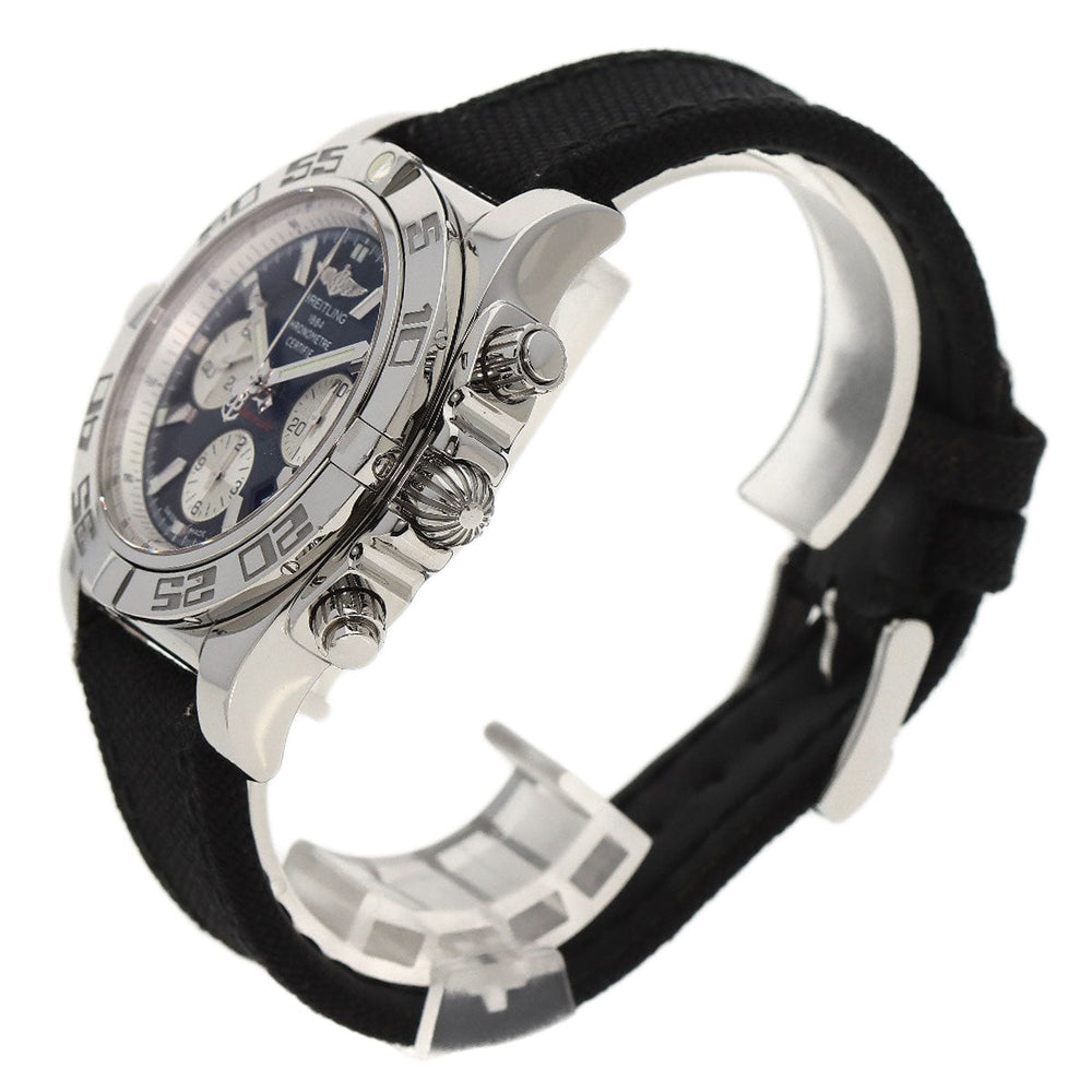 BREITLING Watches AB0110 Stainless Steel, Canvas Silver Chrono mat 44 mens Used Authentic