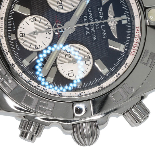 BREITLING Watches AB0110 Stainless Steel, Canvas Silver Chrono mat 44 mens Used Authentic