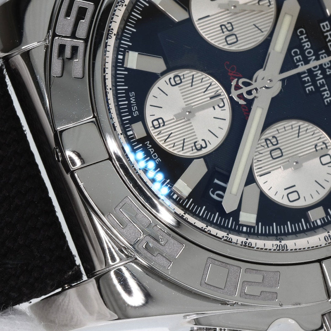 BREITLING Watches AB0110 Stainless Steel, Canvas Silver Chrono mat 44 mens Used Authentic