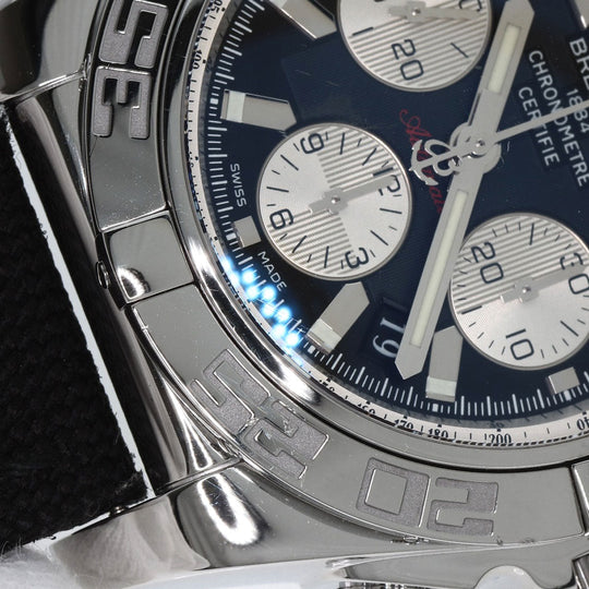 BREITLING Watches AB0110 Stainless Steel, Canvas Silver Chrono mat 44 mens Used Authentic