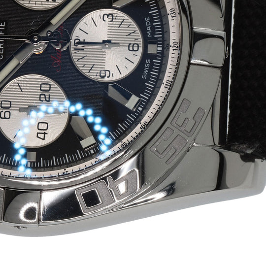 BREITLING Watches AB0110 Stainless Steel, Canvas Silver Chrono mat 44 mens Used Authentic