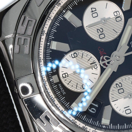 BREITLING Watches AB0110 Stainless Steel, Canvas Silver Chrono mat 44 mens Used Authentic