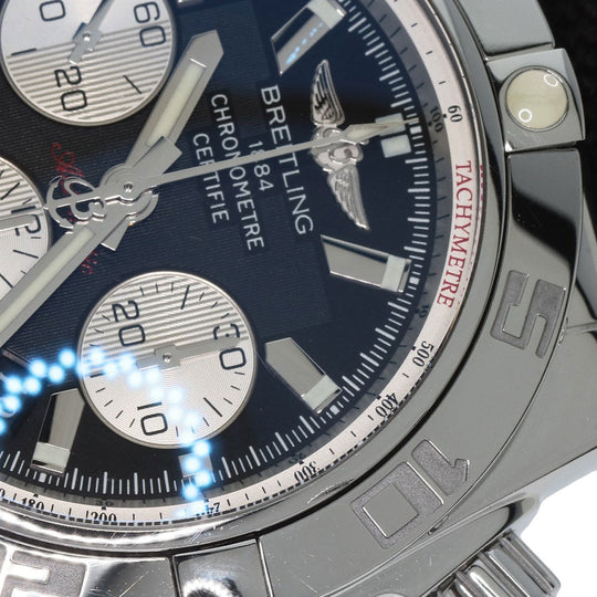 BREITLING Watches AB0110 Stainless Steel, Canvas Silver Chrono mat 44 mens Used Authentic