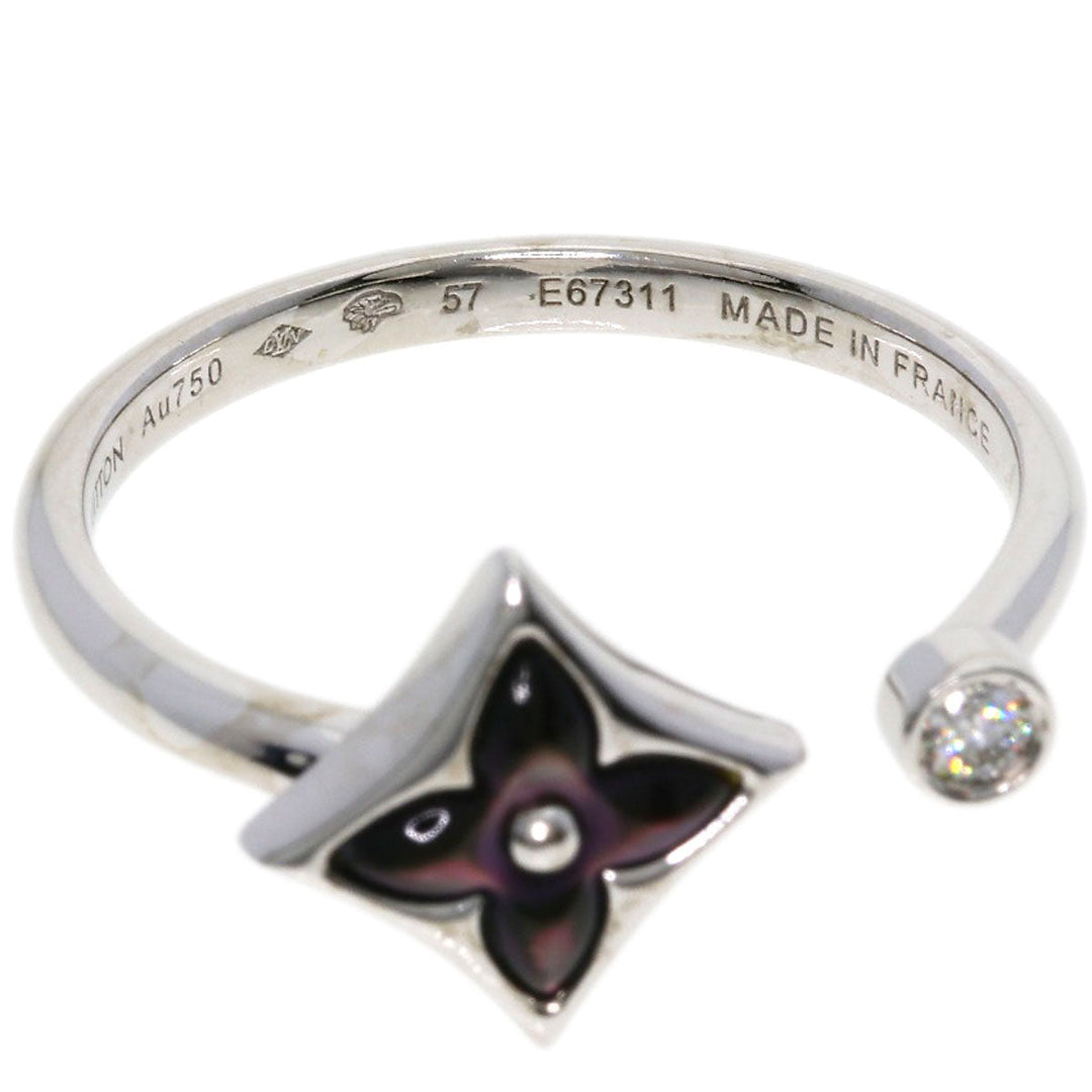 LOUIS VUITTON Ring K18WG Silver Bergster Blossom Mini #57