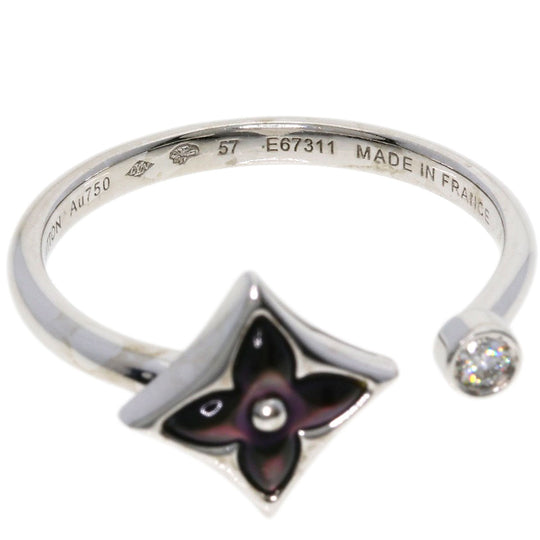 LOUIS VUITTON Ring K18WG Silver Bergster Blossom Mini #57