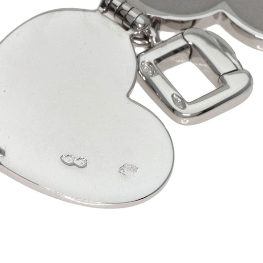 LOUIS VUITTON Pendant top K18WG Silver Pandantif Cool Heart Charm Women Used Authentic