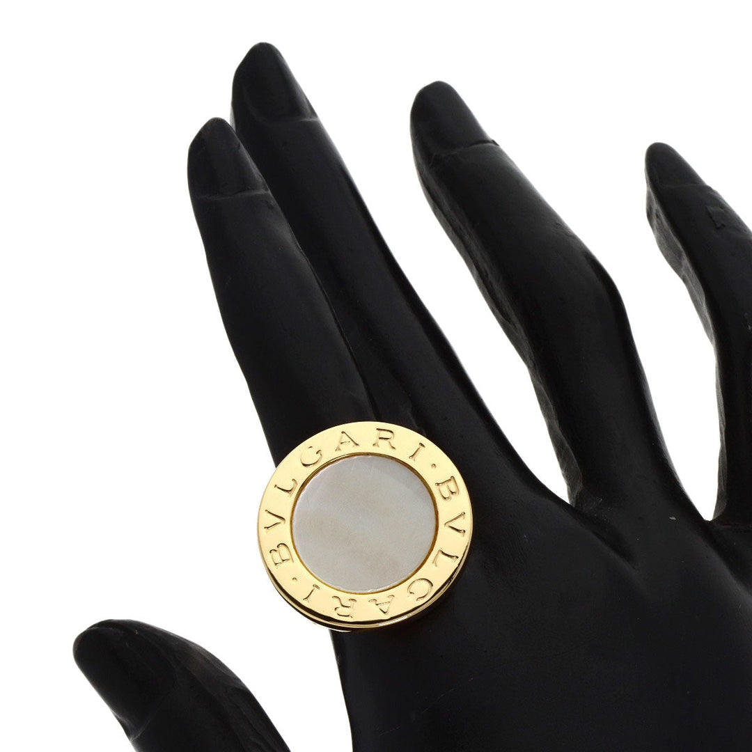 BVLGARI Ring 18K Yellow Gold gold bulgari bulgari white shell Women Used Authentic