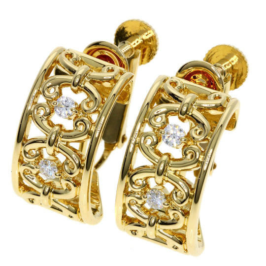 CELINE Earring 18K Yellow Gold gold diamond Women Used Authentic