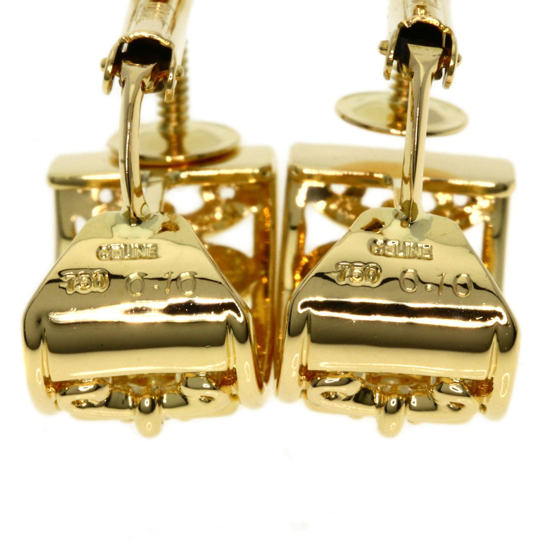CELINE Earring 18K Yellow Gold gold diamond Women Used Authentic