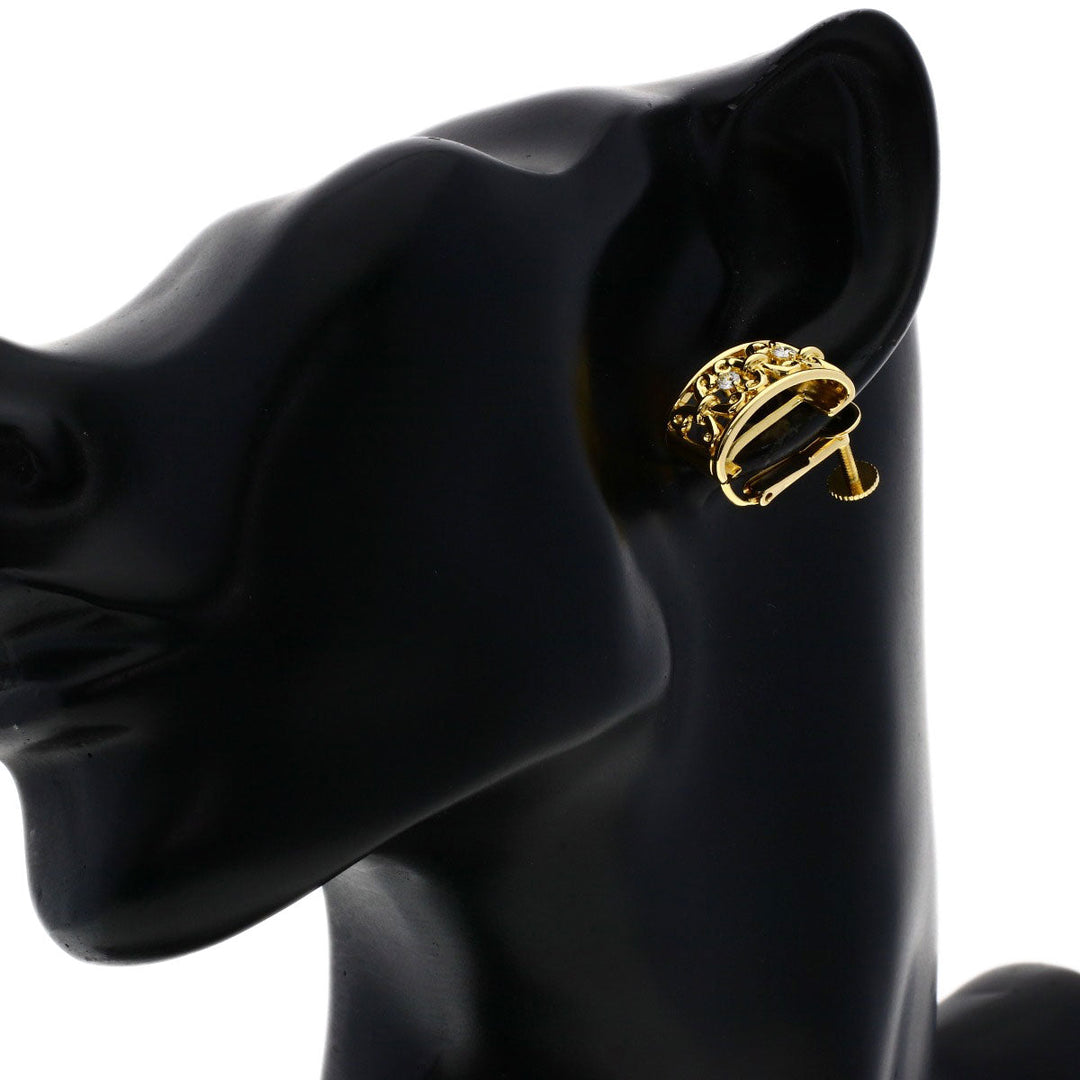 CELINE Earring 18K Yellow Gold gold diamond Women Used Authentic