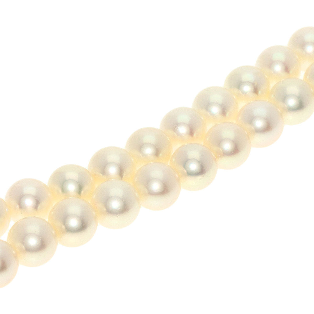 MIKIMOTO Necklace K14YG white Pearl Long Women Used Authentic