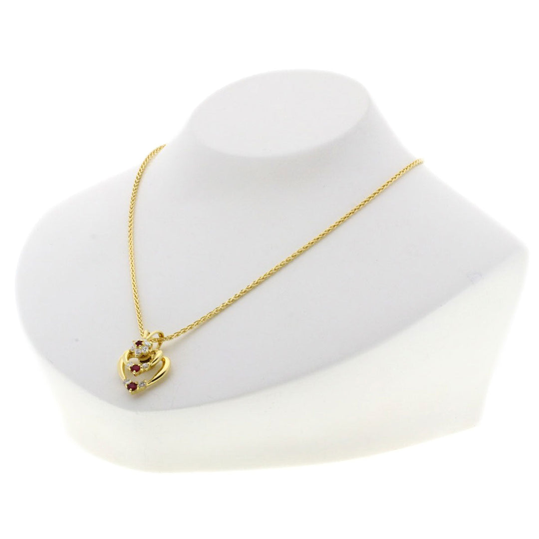 WALTHAM Necklace 18K Yellow Gold gold Ruby diamond