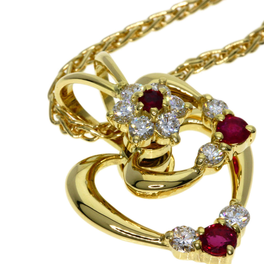 WALTHAM Necklace 18K Yellow Gold gold Ruby diamond