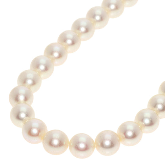 MIKIMOTO Necklace K14WG white Pearl Women Used Authentic