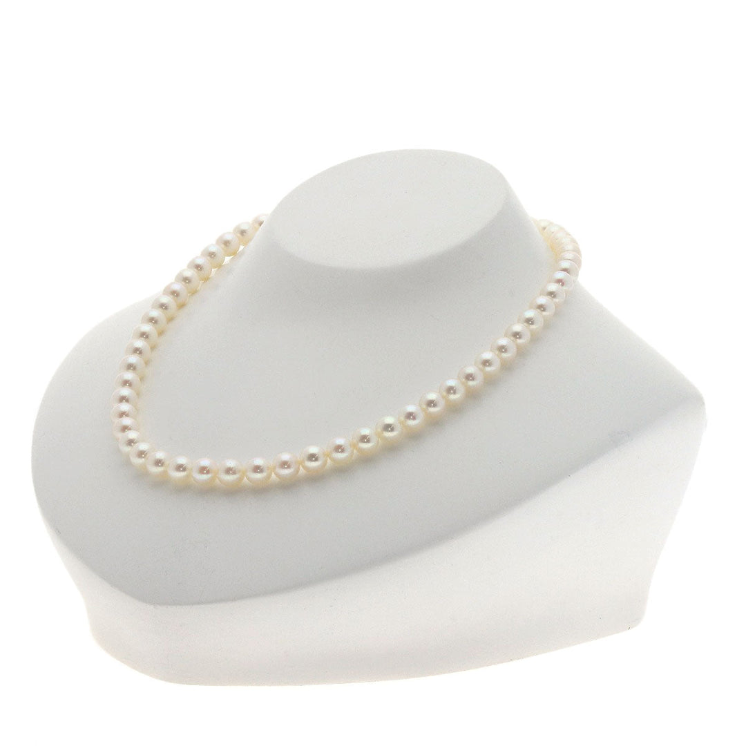 MIKIMOTO Necklace K14WG white Pearl Women Used Authentic