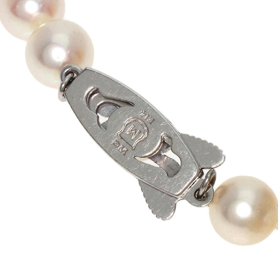 MIKIMOTO Necklace K14WG white Pearl Women Used Authentic