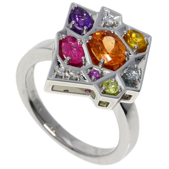TASAKI Ring K18WG Silver Garnet diamond