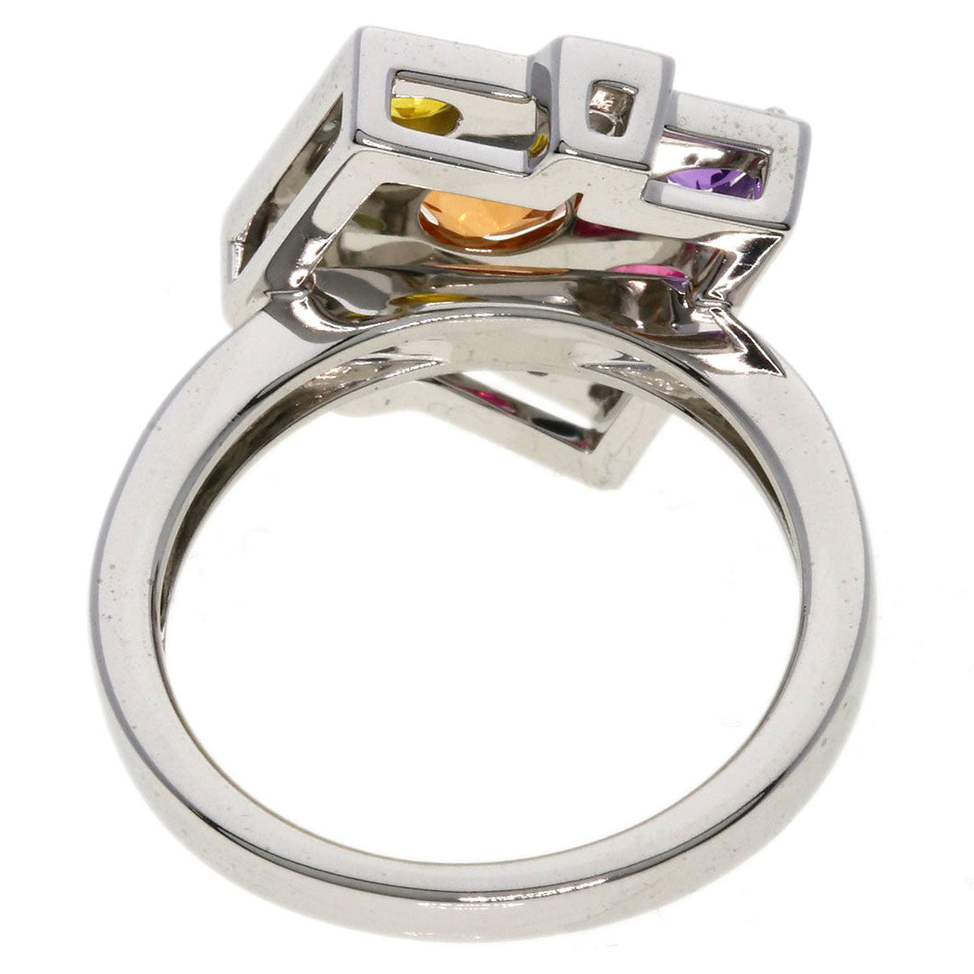 TASAKI Ring K18WG Silver Garnet diamond