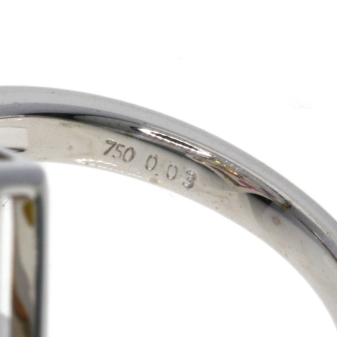 TASAKI Ring K18WG Silver Garnet diamond