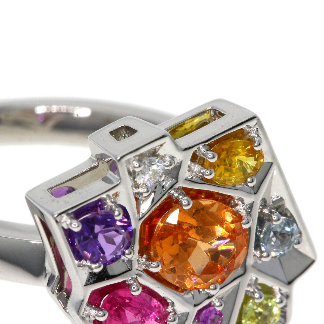 TASAKI Ring K18WG Silver Garnet diamond