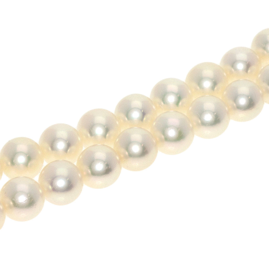 MIKIMOTO Necklace K14WG white Pearl Earrings 2-piece set Women Used Authentic