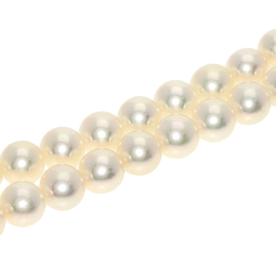 MIKIMOTO Necklace K14WG white Pearl Earrings 2-piece set Women Used Authentic