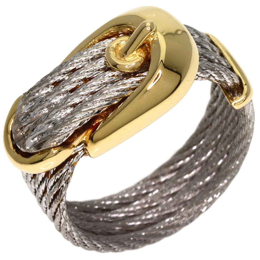 FRED Ring K18YG , Stainless Steel gold Force 10 Women Used Authentic