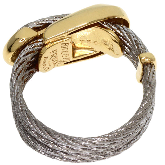 FRED Ring K18YG , Stainless Steel gold Force 10 Women Used Authentic