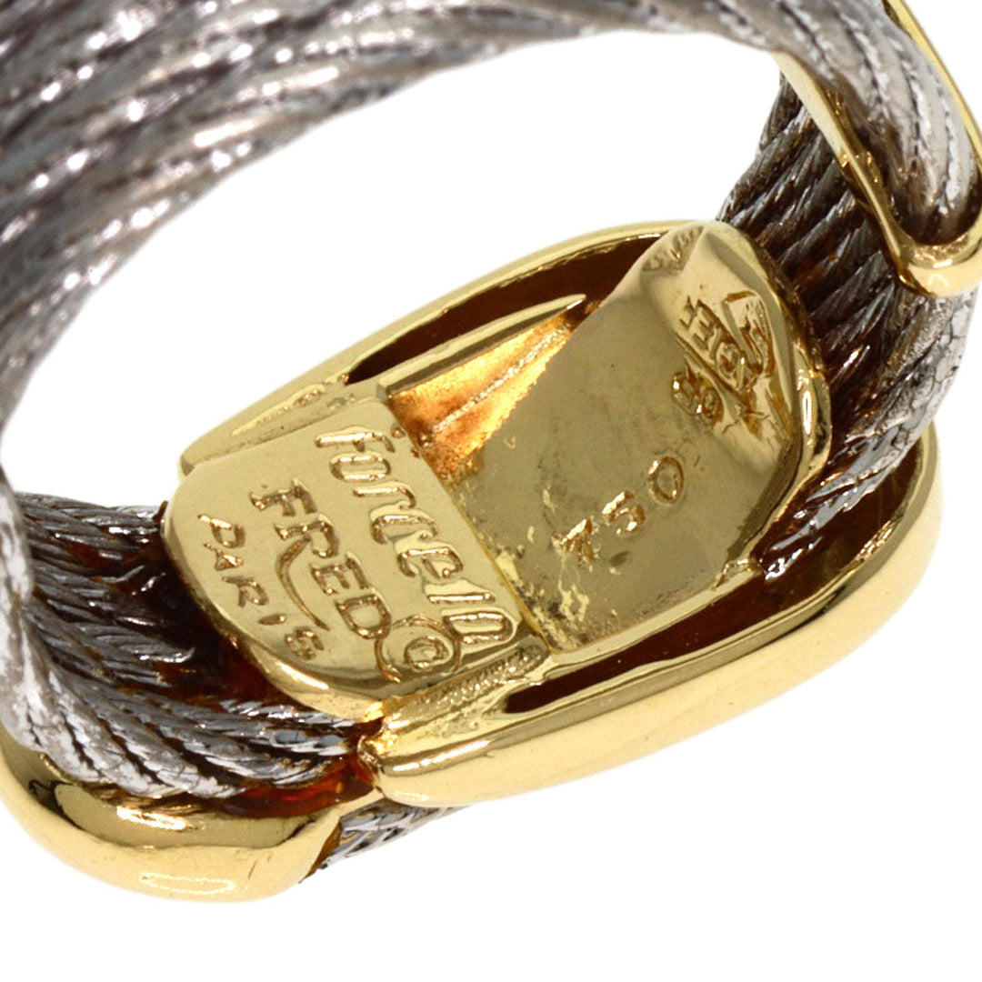 FRED Ring K18YG , Stainless Steel gold Force 10 Women Used Authentic