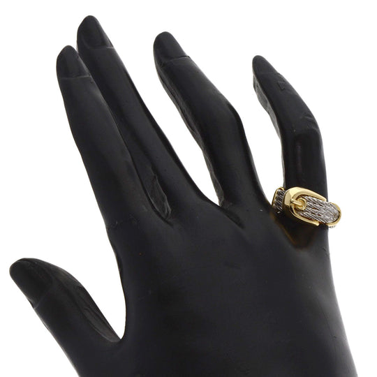 FRED Ring K18YG , Stainless Steel gold Force 10 Women Used Authentic
