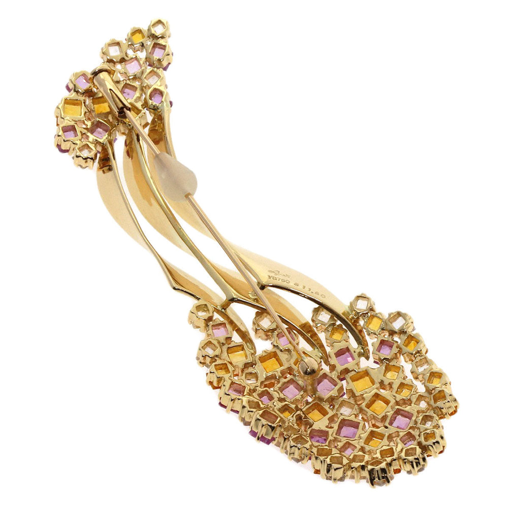 JUNE Brooch 18K Yellow Gold gold sapphire Women Used Authentic