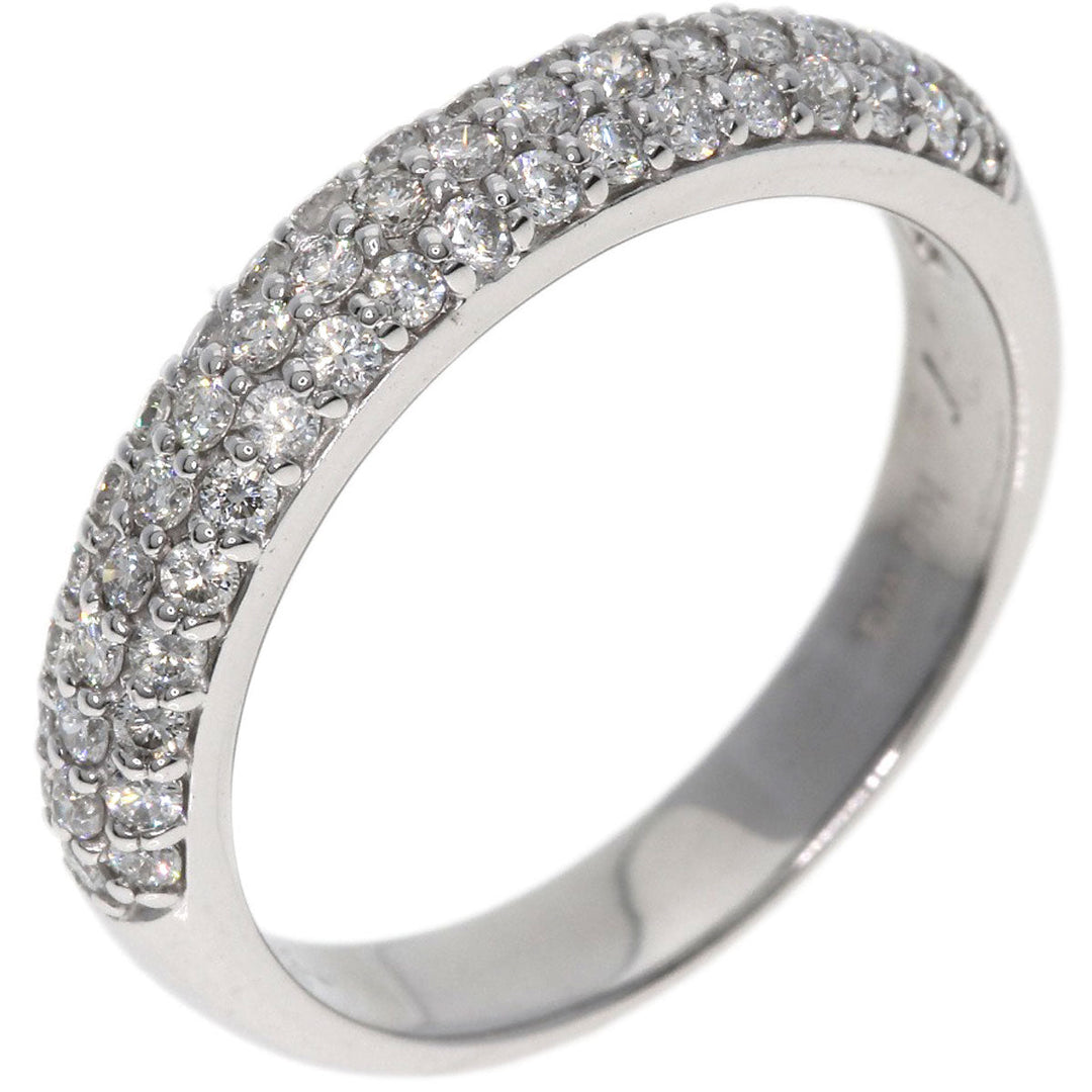Ponte Vecchio Ring K18WG Silver Pave diamond