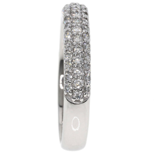 Ponte Vecchio Ring K18WG Silver Pave diamond