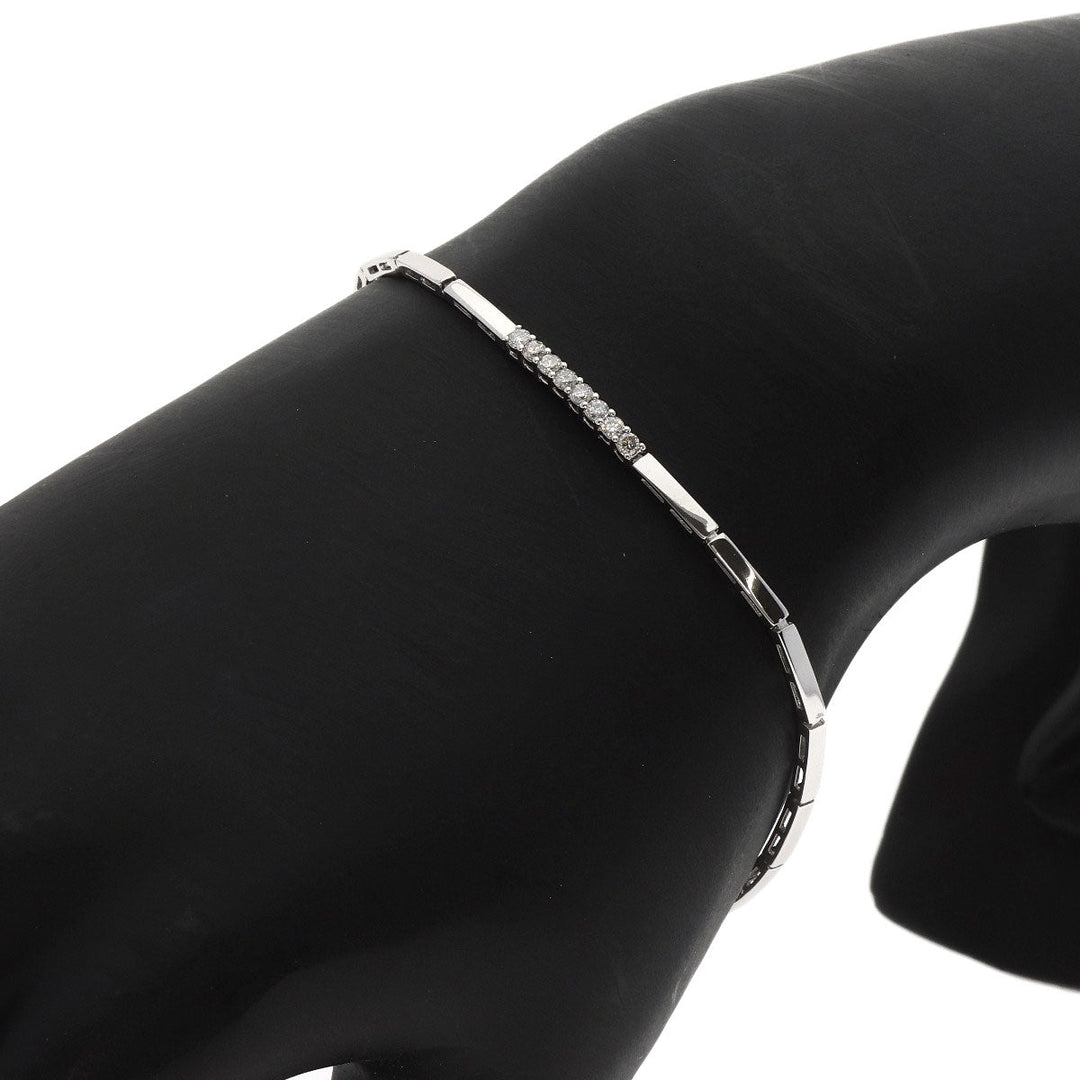 VANDOME bracelet K18WG Silver diamond Women Used Authentic