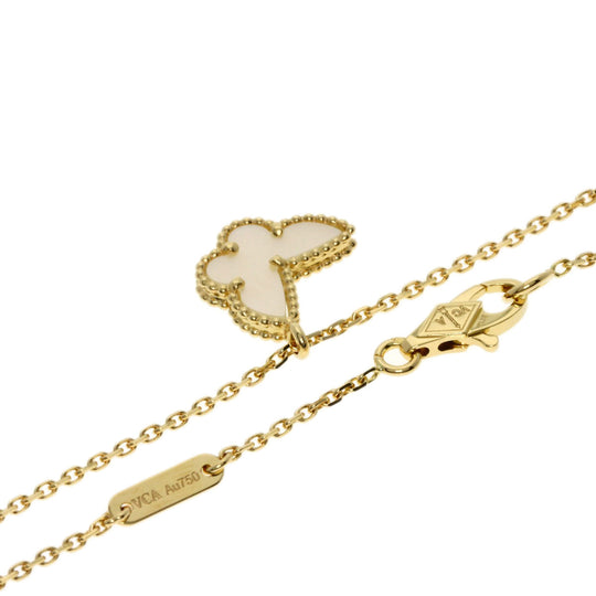 Van Cleef & Arpels Necklace 18K Yellow Gold gold Sweet Alhambra Papillon Shell Women Used Authentic