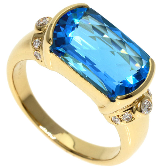 TASAKI Ring 18K Yellow Gold gold Blue Topaz diamond