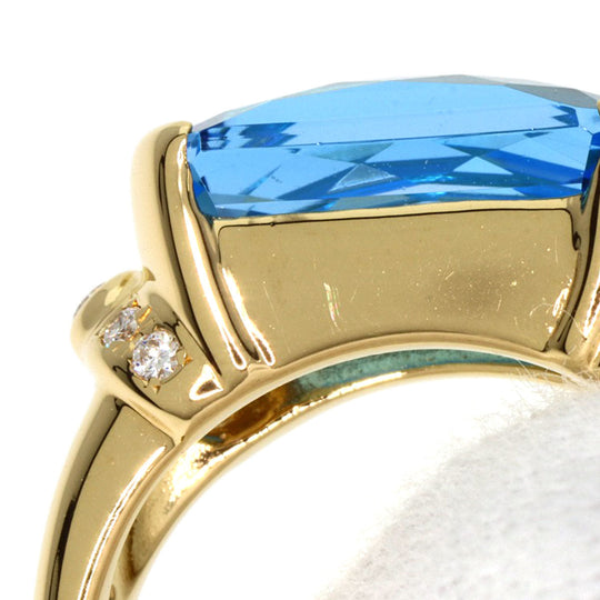 TASAKI Ring 18K Yellow Gold gold Blue Topaz diamond