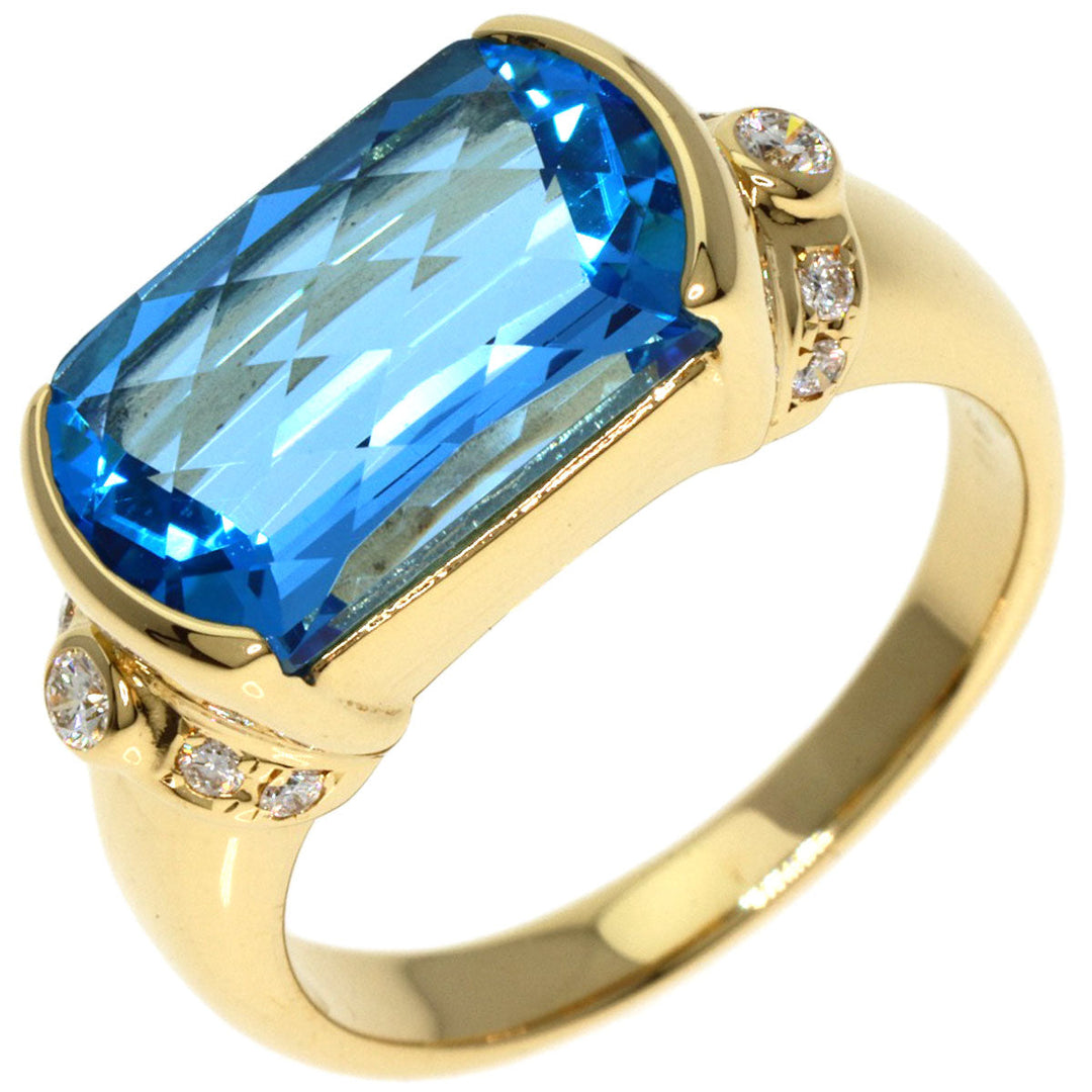 TASAKI Ring 18K Yellow Gold gold Blue Topaz diamond