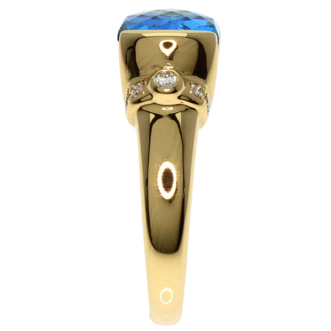 TASAKI Ring 18K Yellow Gold gold Blue Topaz diamond